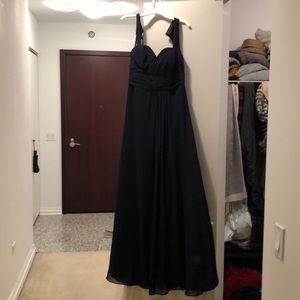 Bill Levkof navy wedding dress